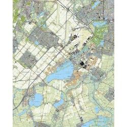 Topografische kaart schaal 1:25.000 (Amsterdam, Amstelveen, Hoofddorp, Aalsmeer, Uithoorn, Nieuw-Vennep)