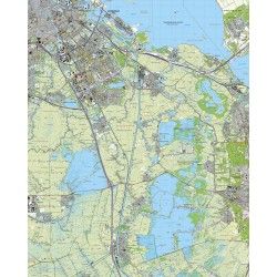 Topografische kaart schaal 1:25.000 (Amsterdam, Abcoude, Weesp, Bussum, Naarden, Breukelen)