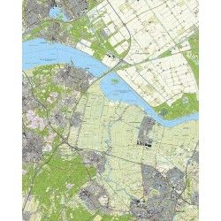 Topografische kaart schaal 1:25.000 (Almere, Huizen, Hilversum, Baarn, Amersfoort, Soest)
