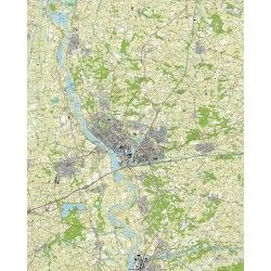 Topografische kaart schaal 1:25.000 (Deventer, Twello, Olst, Zutphen, Gorssel, Bathmen)