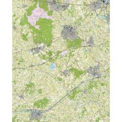 Topografische kaart schaal 1:25.000 (Rijssen, Wierden, Nijverdal, Goor, Markelo, Lochem)