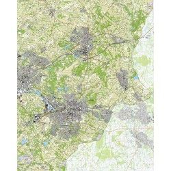 Topografische kaart schaal 1:25.000 (Oldenzaal, Losser, Enschede, Hengelo, Glanerbrug)