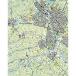 Topografische kaart schaal 1:25.000 (Utrecht, Woerden, Nieuwegein, IJsselstein, Houten, Vianen)