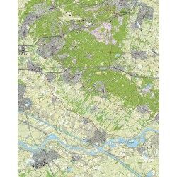 Topografische kaart schaal 1:25.000 (Bilthoven, Zeist, Soesterberg, Amersfoort, Houten, Utrecht, Culemborg)