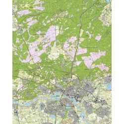 Topografische kaart schaal 1:25.000 (Arnhem, Velp, Duiven, Rheden, Westervoort, Oosterhout)