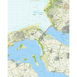 Topografische kaart schaal 1:25.000 (Hellevoetsluis, Rockanje, Ouddorp, Stellendam, Dirksland)