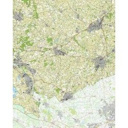 Topografische kaart schaal 1:25.000 (Lichtenvoorde, Varsseveld, Gaanderen, Aalten, Dinxperlo, Ulft))