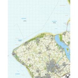 Topografische kaart schaal 1:25.000 (Westkapelle, Oostkapelle, Domburg, Middelburg, Arnemuiden)