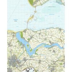 Topografische kaart schaal 1:25.000 (Middelburg, Arnemuiden, Heinkenszand, Kortgene, Burgh-Haamstede)