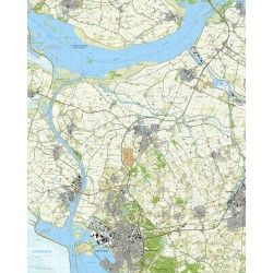 Topografische kaart schaal 1:25.000 (Bergen op Zoom Tholen, Halsteren, Steenbergen, Roosendaal, Dinteloord)