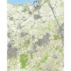 Topografische kaart schaal 1:25.000 (Roosendaal, Etten-Leur, Breda, Zevenbergen, Moerdijk, Rucphen)