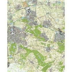 Topografische kaart schaal 1:25.000 (Breda, Oosterhout, Dongen, Rijen, Tilburg, Made)