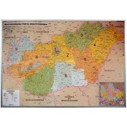 Postcodekaart Hongarije 1:400.000