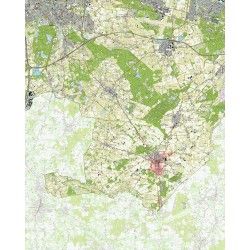 Topografische kaart schaal 1:25.000 (Breda, Tilburg, Gilze, Baarle-Nassau, Chaam, Alphen)