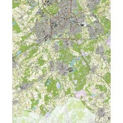 Topografische kaart schaal 1:25.000 (Eindhoven, Waalre, Aalst, Geldrop, Heeze, Nuenen, Valkenswaard)