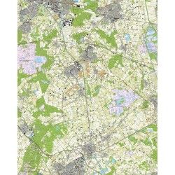Topografische kaart schaal 1:25.000 (Helmond, Mierlo, Someren, Asten, Deurne, Weert, Maarheeze)