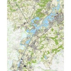 Topografische kaart schaal 1:25.000 (Roermond, Maasbracht, Echt, Susteren, Born)