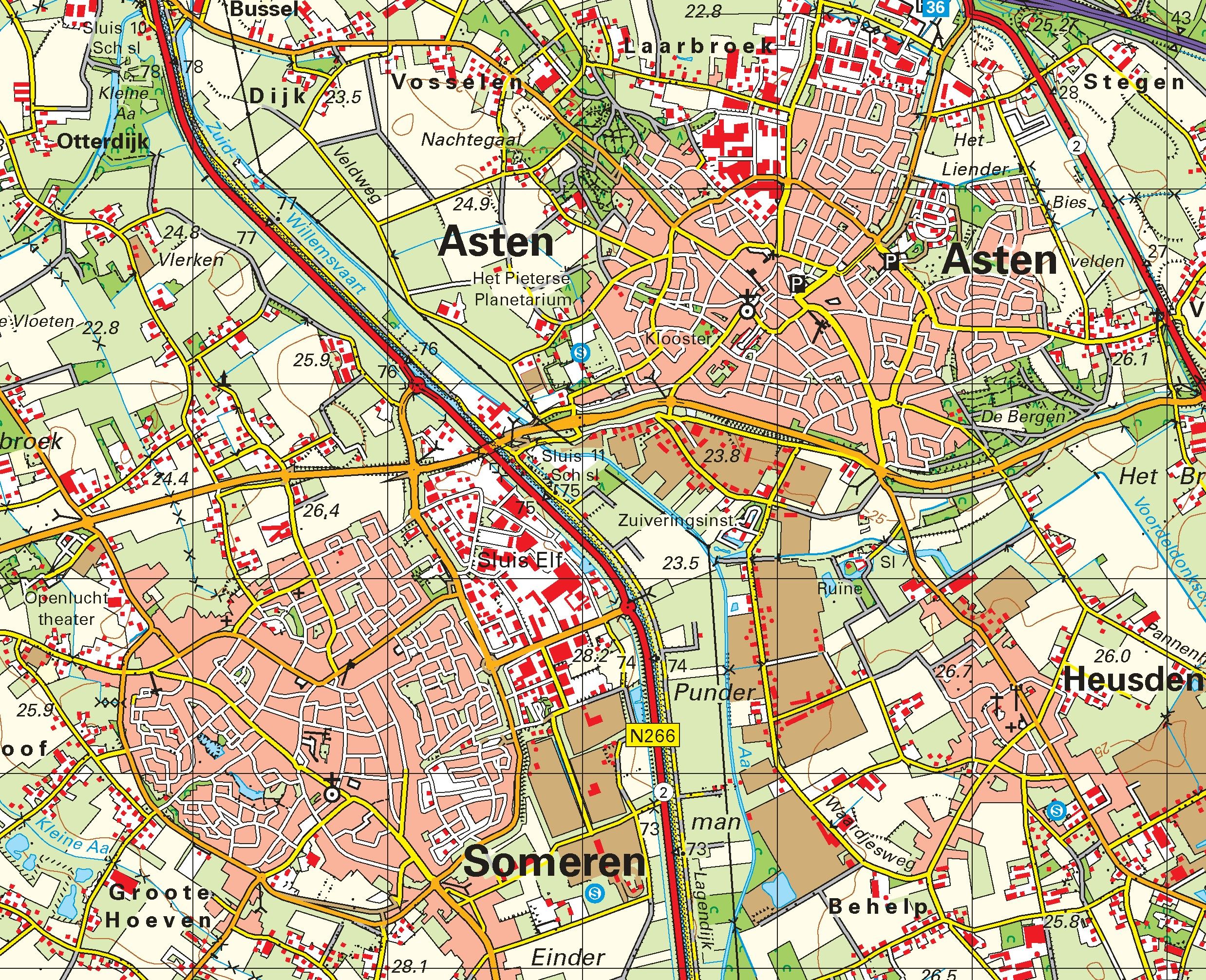 Topografische kaart schaal 1:50.000 (Eindhoven, Helmond, Venray, Weert, Roermond)