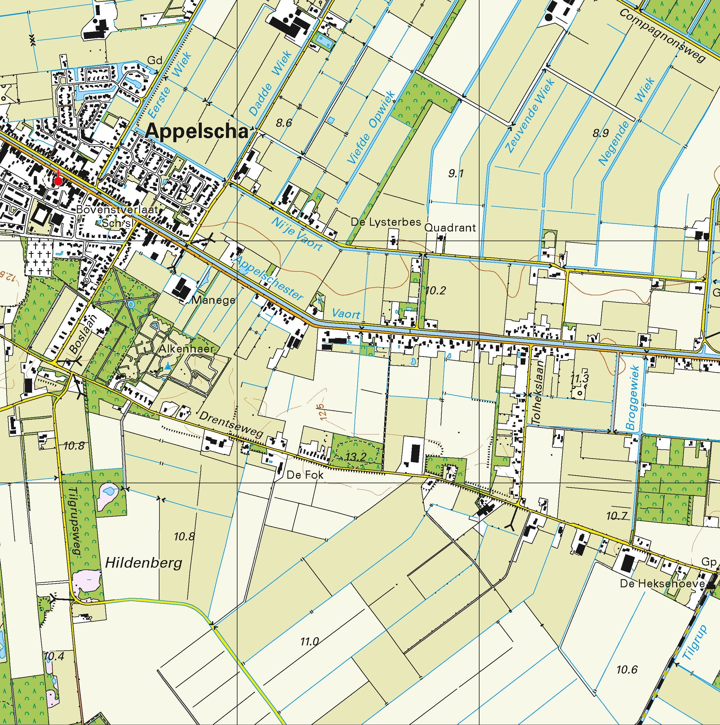 Topografische kaart schaal 1:25.000 (Oosterwolde, Appelscha, Smilde, Dwingeloo, Diever)