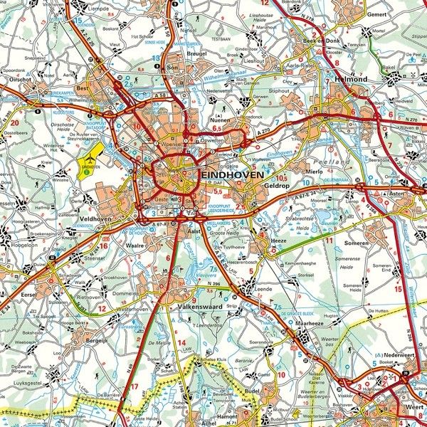 Provincie kaart Noord Brabant 1:100.000