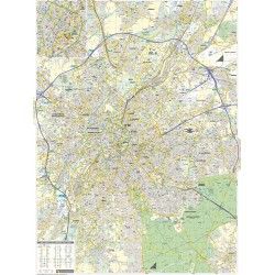 Stadsplattegrond Brussel schaal 1:15.500 met straatnamenindex