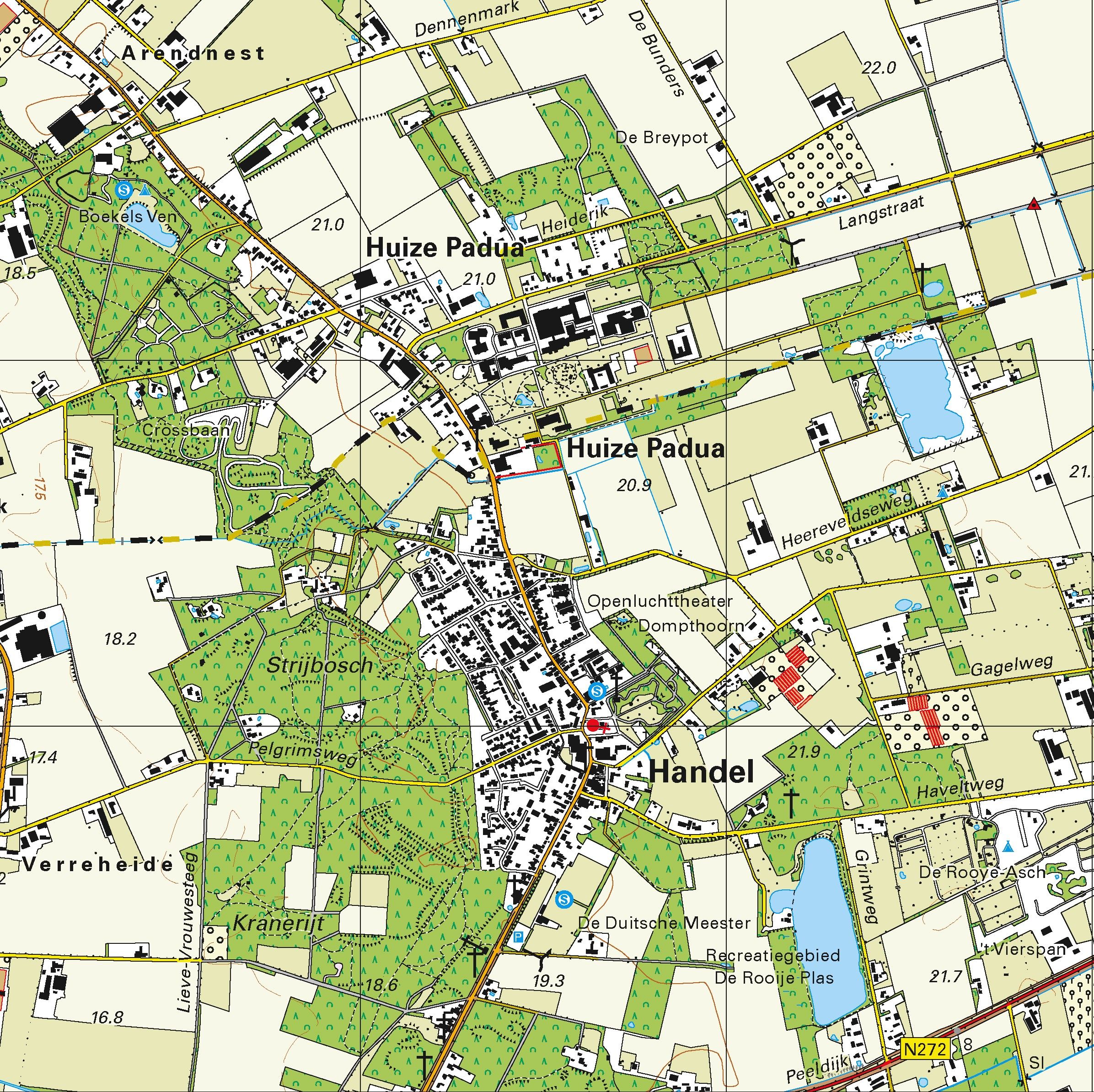 Topografische kaart schaal 1:25.000 (Uden, Boekel, Gemert, Beek en Donk, Helmond, Mill)