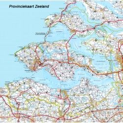 Provincie kaart Zeeland 1:100.000
