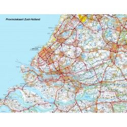 Provincie kaart Zuid-Holland 1:100.000