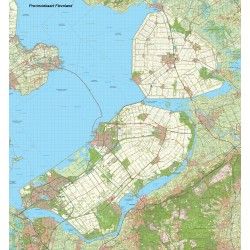 Provincie kaart Flevoland schaal 1:50.000