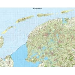 Provincie kaart Friesland schaal 1:50.000