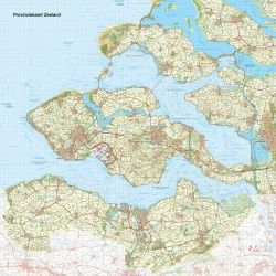 Provincie kaart Zeeland schaal 1:50.000