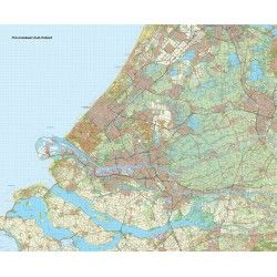 Provincie kaart Zuid Holland schaal 1:50.000