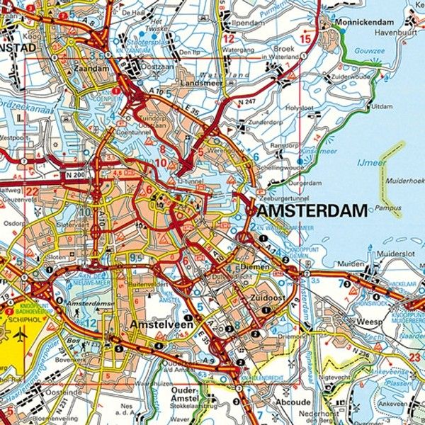 Provincie kaart Noord-Holland 1:100.000