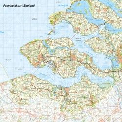 Topografische Provincie kaart Zeeland 1:100.000 