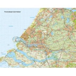 Topografische Provincie kaart Zuid-Holland 1:100.000