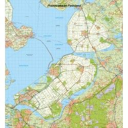 Topografische Provincie kaart Flevoland 1:100.000