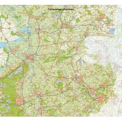 Topografische Provincie kaart Overijssel 1:100.000