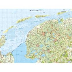 Topografische Provincie kaart Friesland 1:100.000