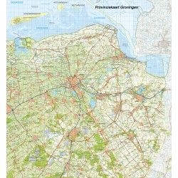 Topografische Provincie kaart Groningen 1:100.000