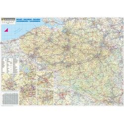 Landkaart Belgie de Rouck Geocart 1:250.000 met Plaatsnamenindex