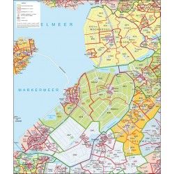 Postcodekaart Flevoland 1:100.000