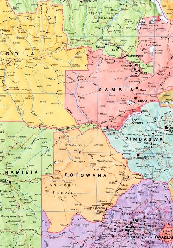 Continentkaart Afrika Maps International  1:8.000.000
