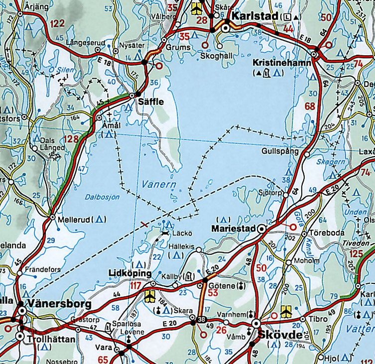Landkaart Scandinavie