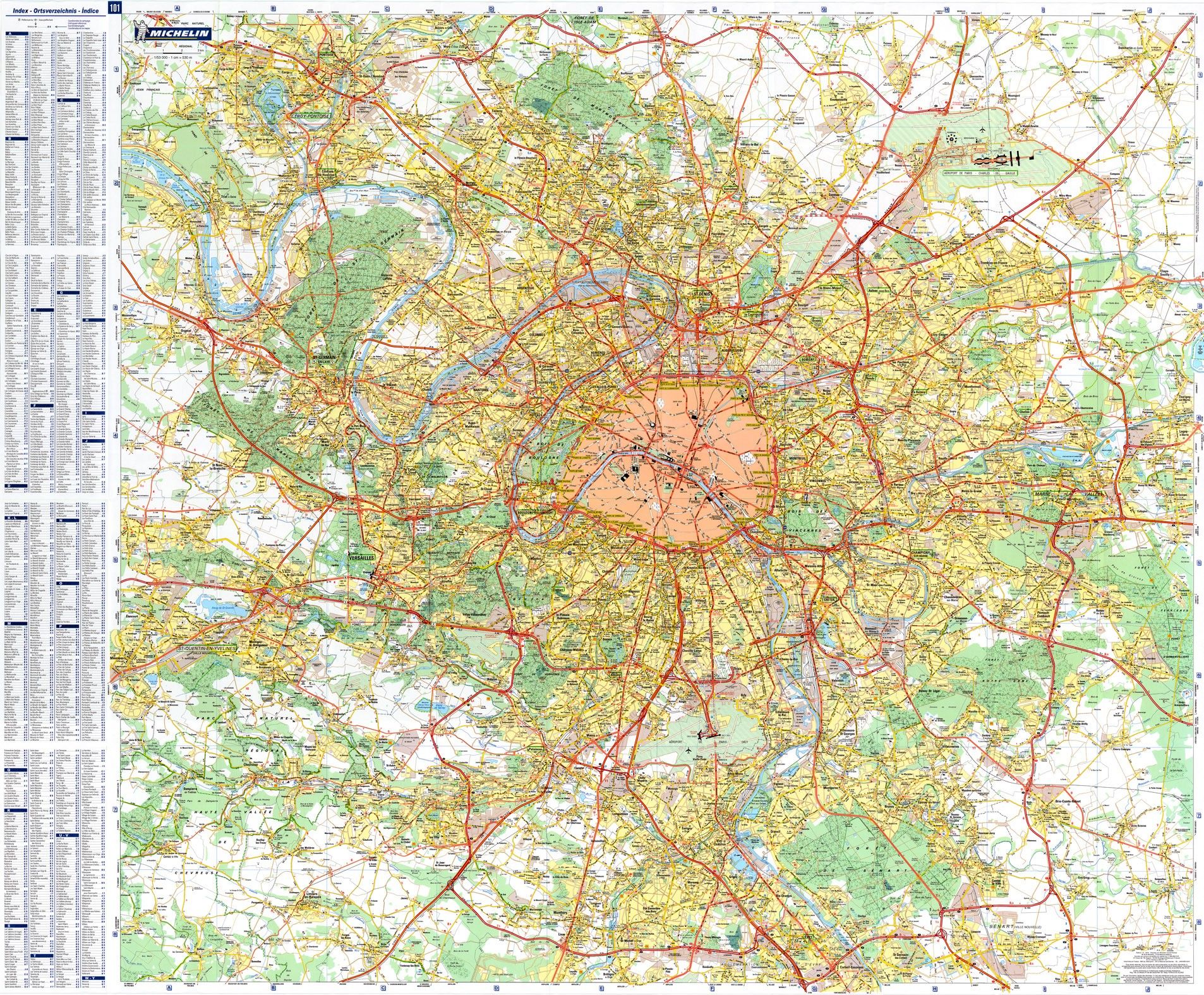 Stadsplattegrond Parijs