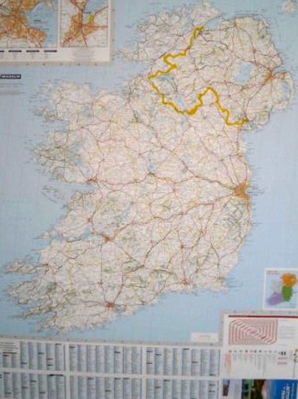 Landkaart Ierland 1:400.000 met plaatsnamenindex