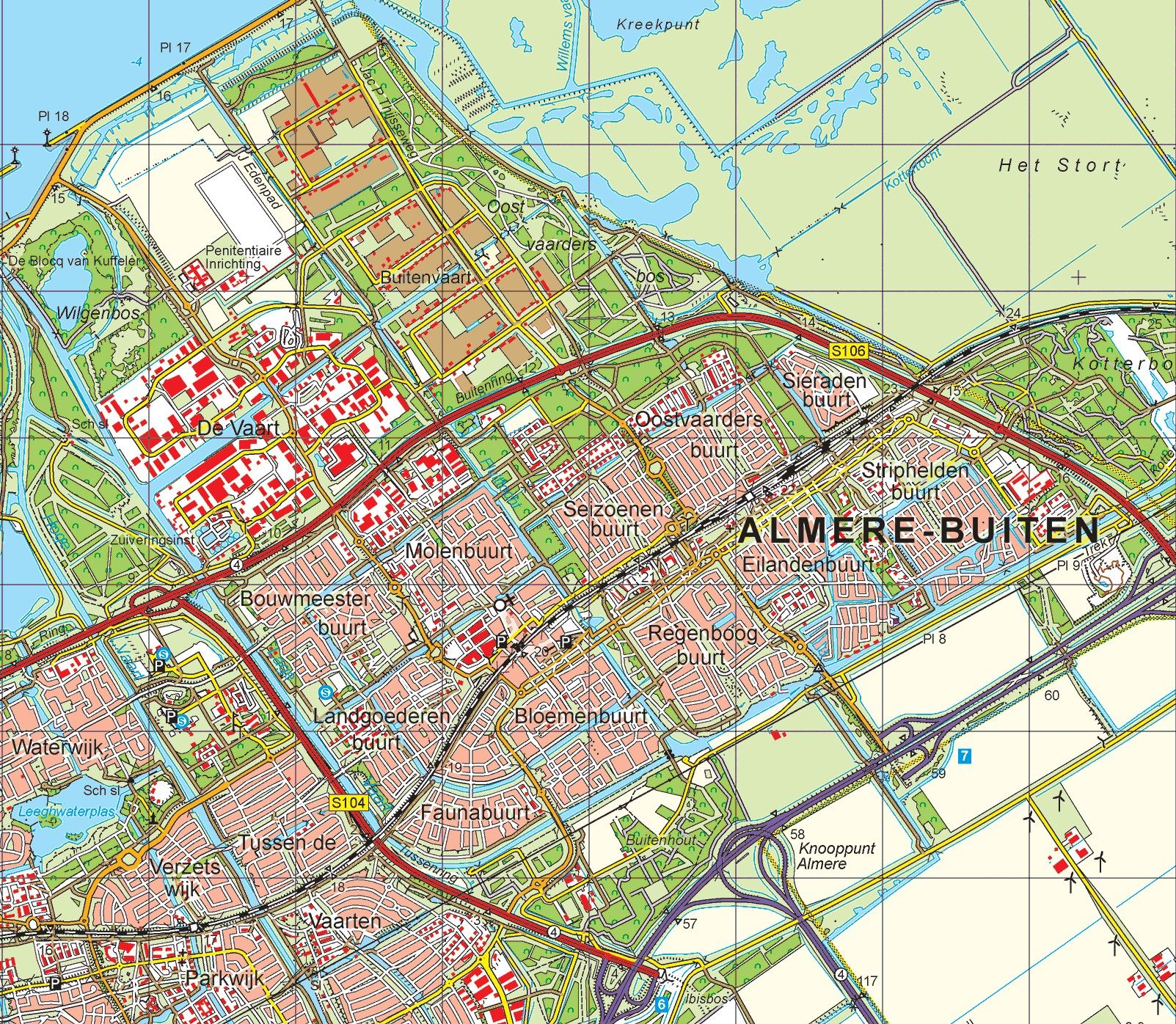 Provincie kaart Flevoland schaal 1:50.000
