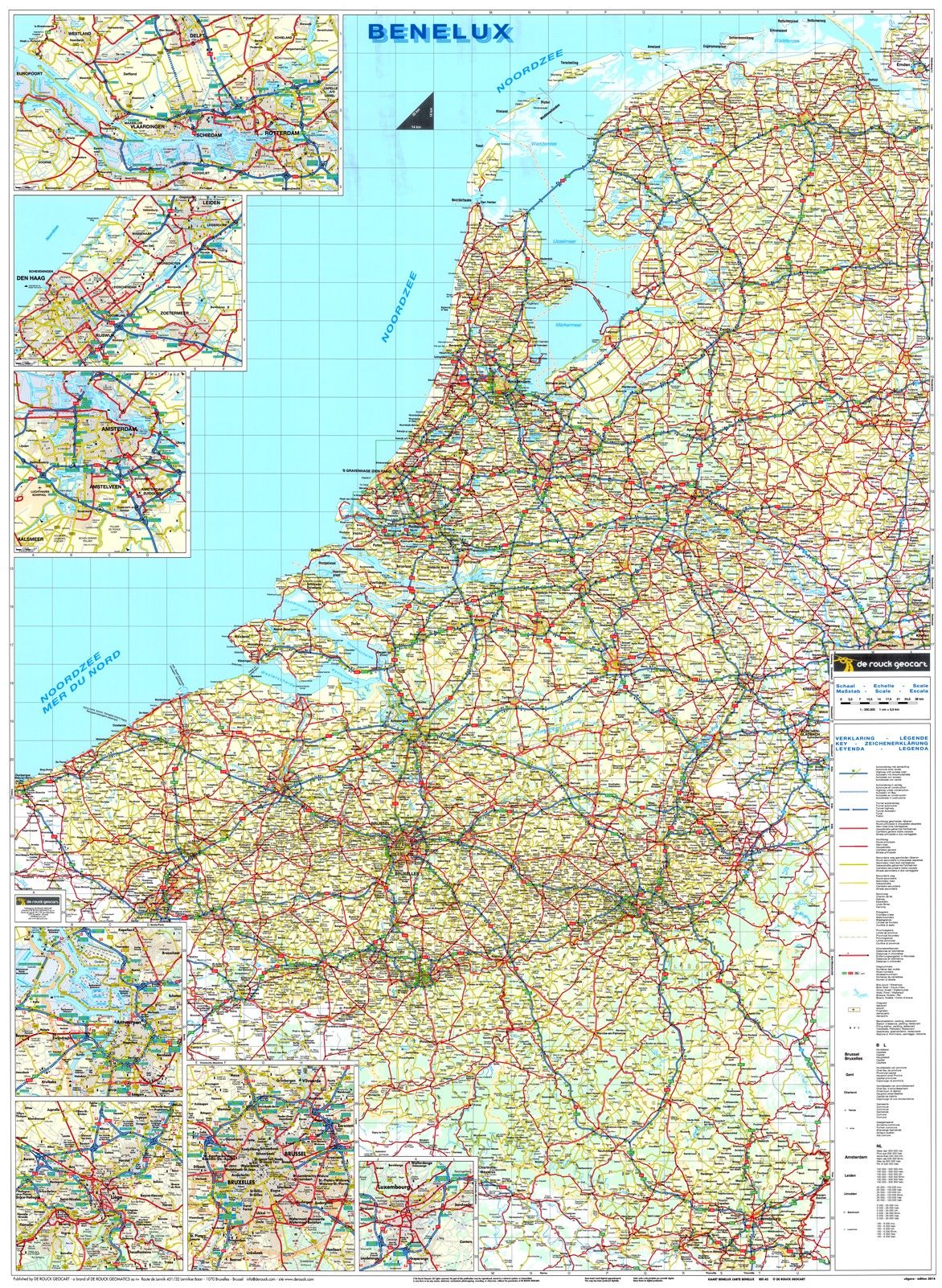 Landkaart Benelux