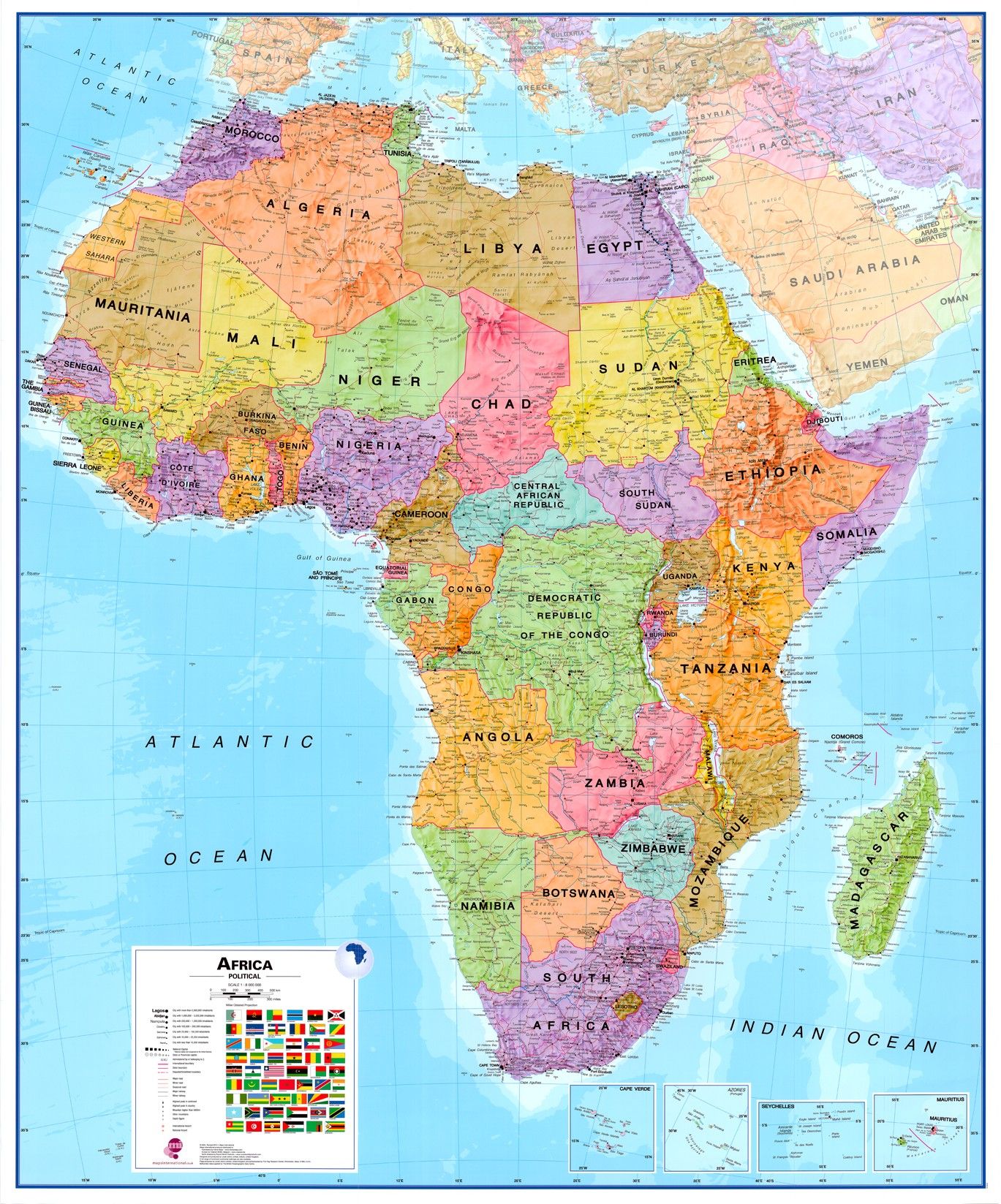 Continentkaart Afrika