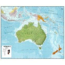 Continentkaart Australië Maps International  1:7.000.000