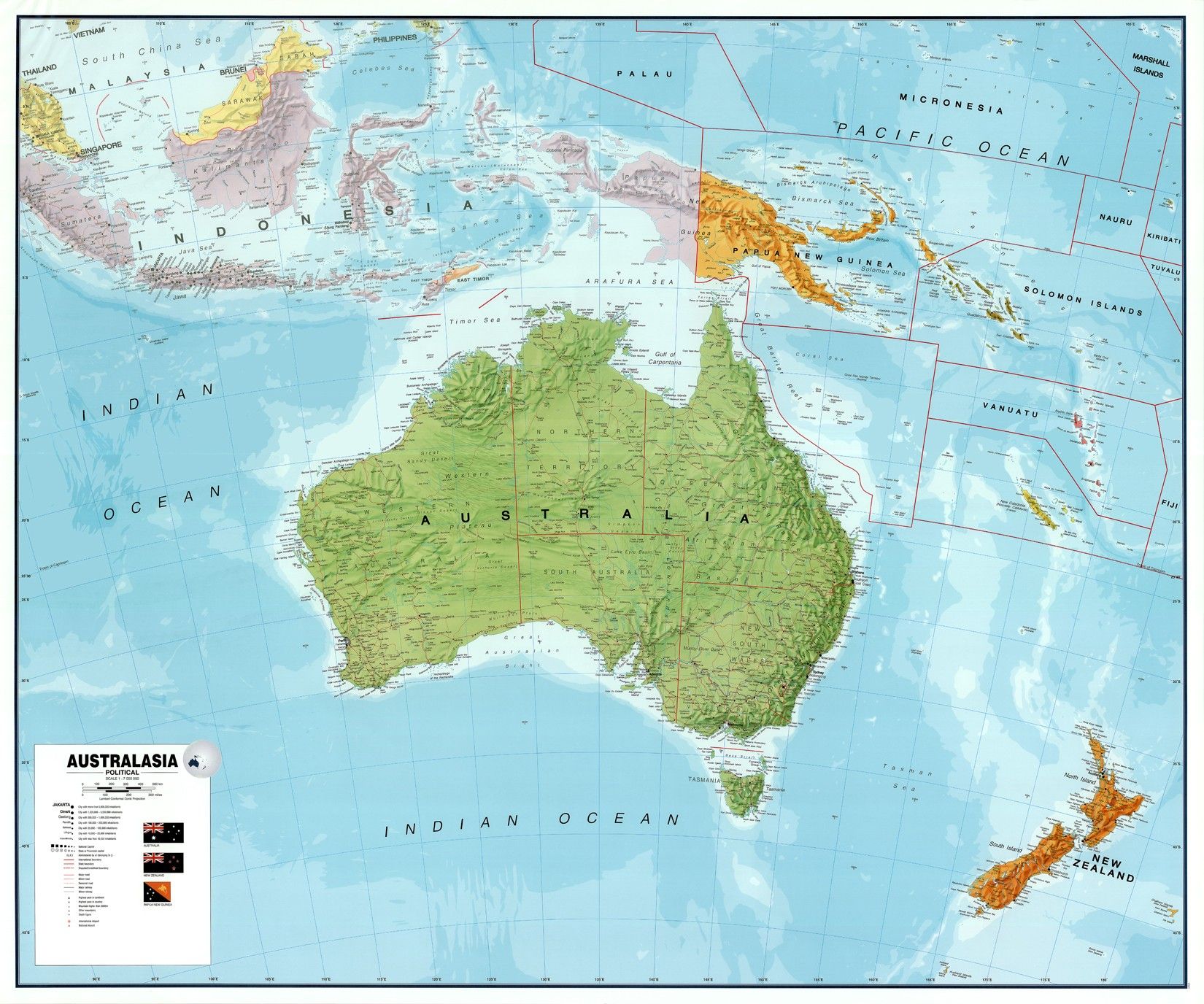 Continentkaart Australië